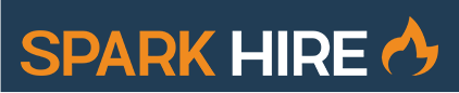 orange and white spark hire logo